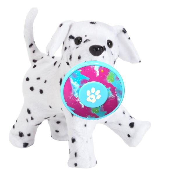 American Girl Doll Pet Poseable DALMATIAN PUPPY DOG Plush & Magnetic FRISBEE TOY - Picture 1 of 10